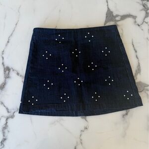 J. CREW Denim Skirt with silver Accents